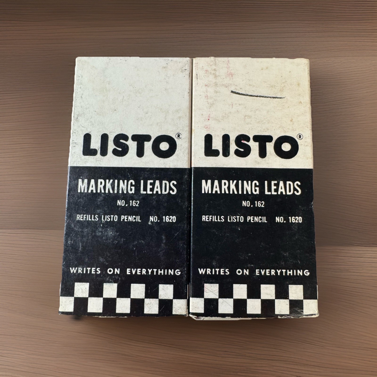 Vintage LISTO Marking Leads No. 162 Red & Black 24 Packets NEW Old Stock