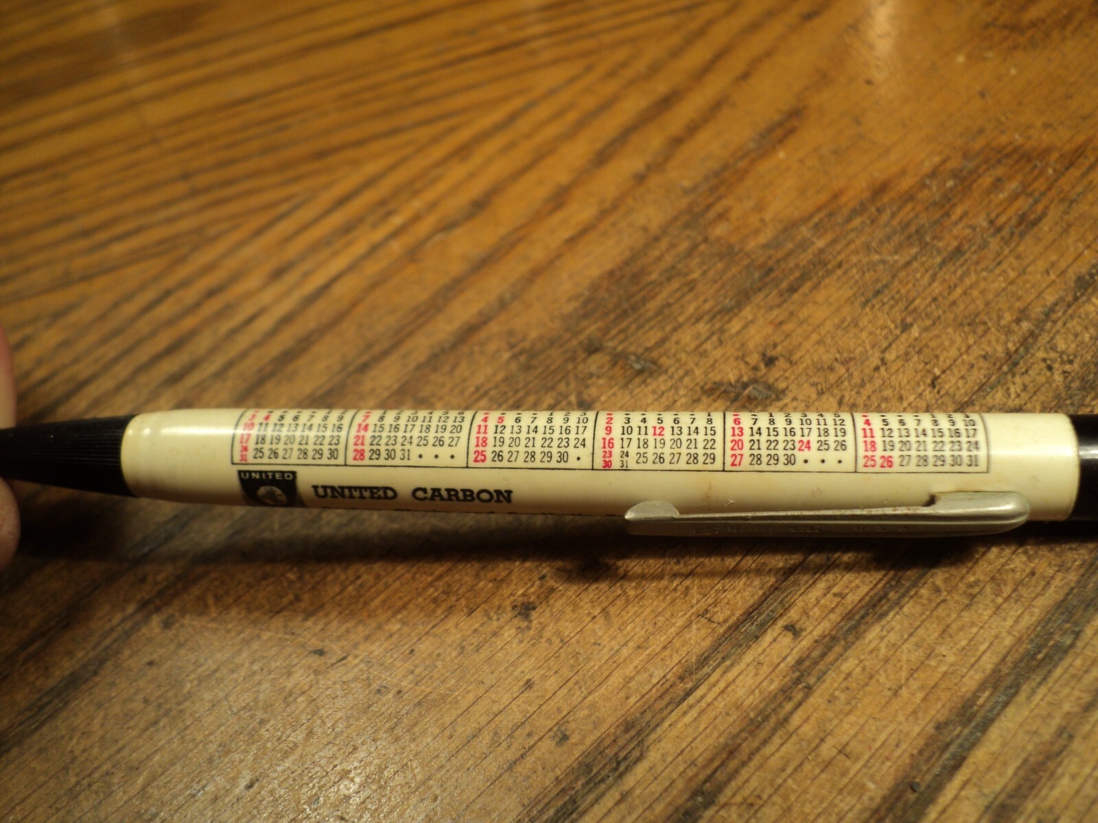 Vintage Autopoint Mechanical Pencil United Carbon 5-9/16″ Long 1966 Calendar