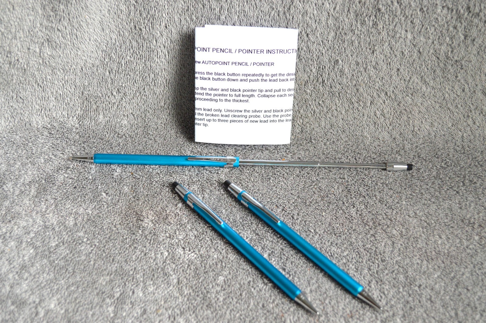 SET OF 3 NEW AUTOPOINT MECHANICAL PENCILS / POCKET POINTERS COMBINATION w/ LEAD