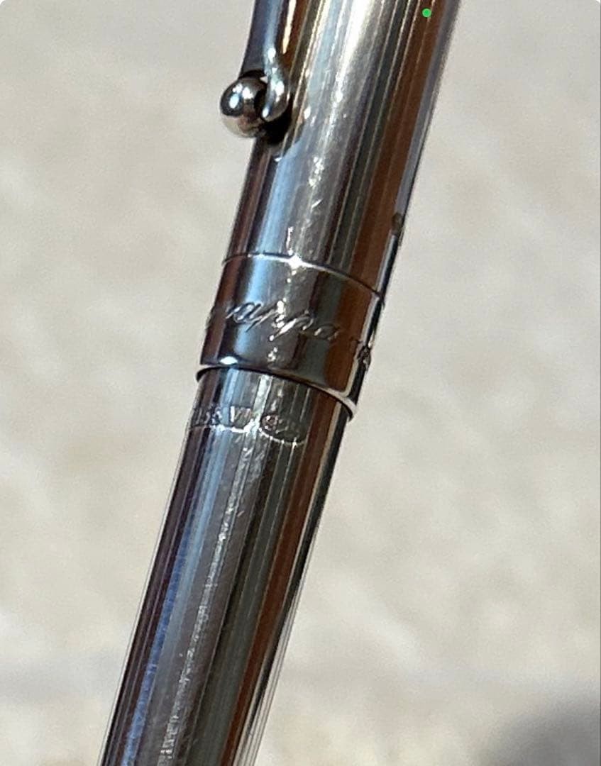 279◆Montegrappa Ballpoint Pen & Mechanical Pencil, 925 Sterling Silver, wi