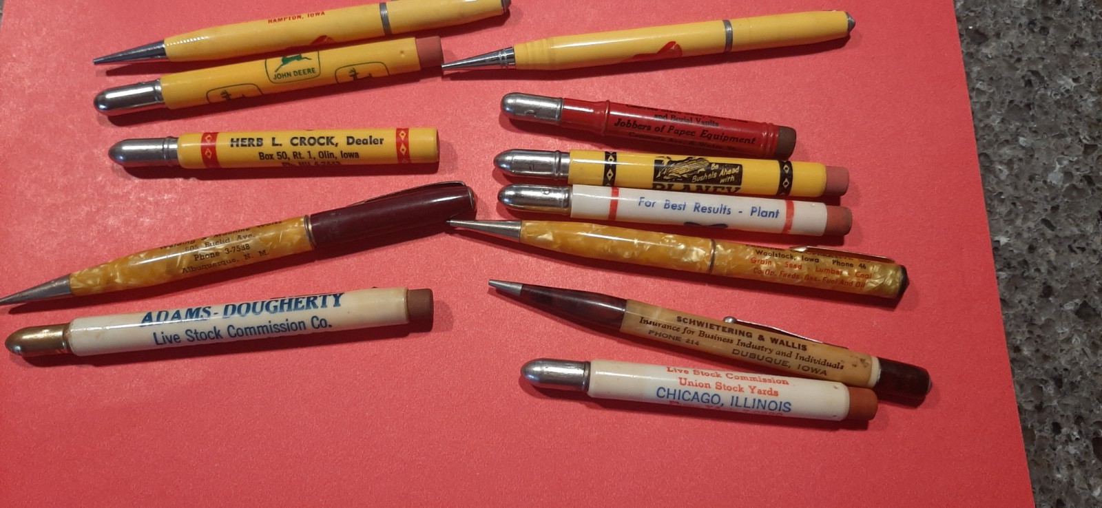 Bullet Pencils Mechanical Pencils Midwest Vintage Advertising Lot of 1 dozen