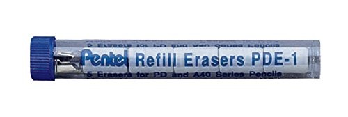 Pentel Eraser Refills for Mechanical Pencils, Pack of 15 PDE-1 Eraser Refills