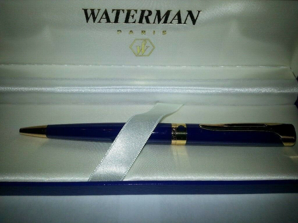 Waterman Letalon Pencil Blue Lacquer & Gold Trim New In Box