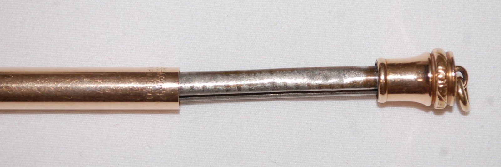 WAHL EVERSHARP Gold Filled Pencil Smooth Sides Engraved Needs Lead Preowned