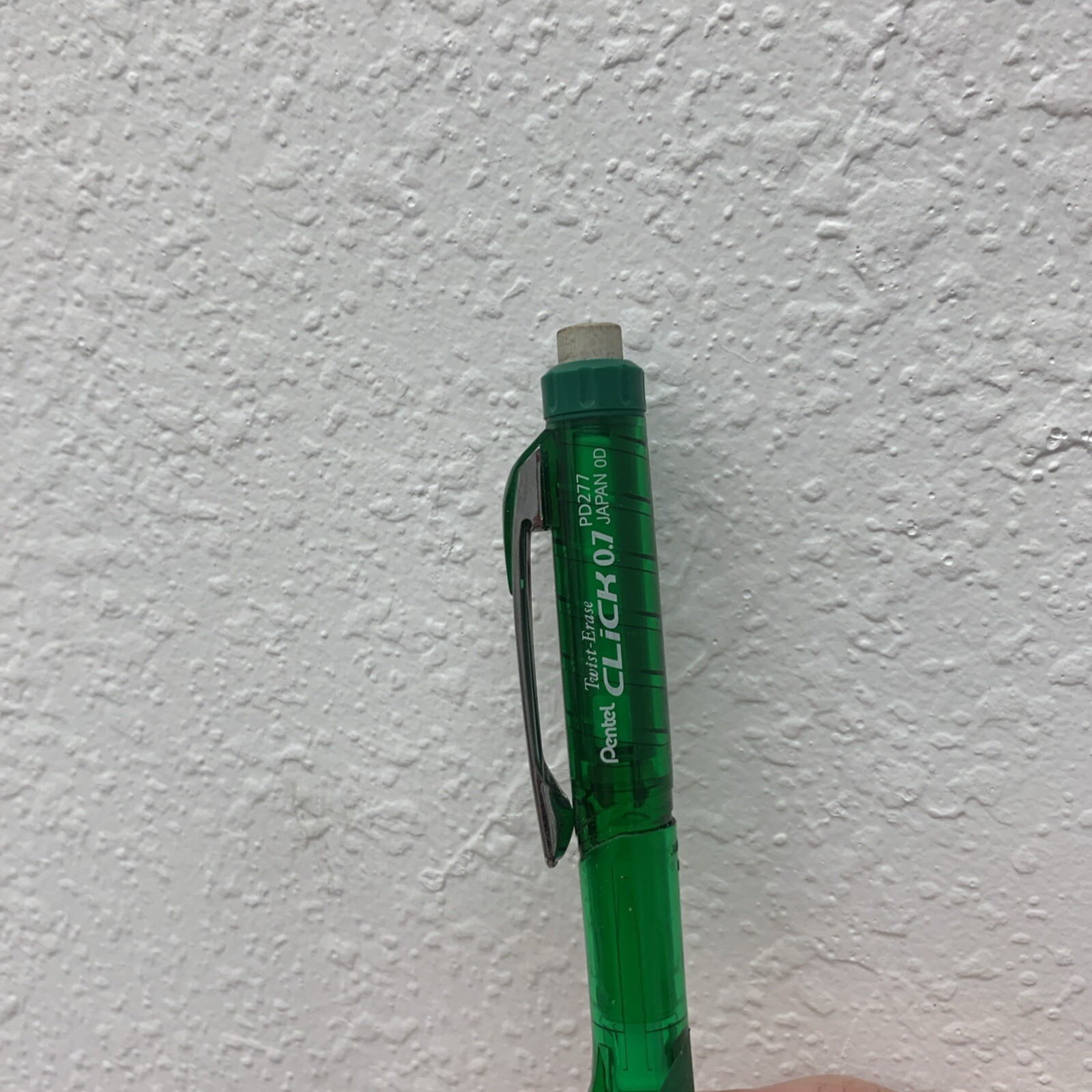 Vintage Pentel Twist-Erase PD277 Mechanical Pencil Green Drafting Drawing
