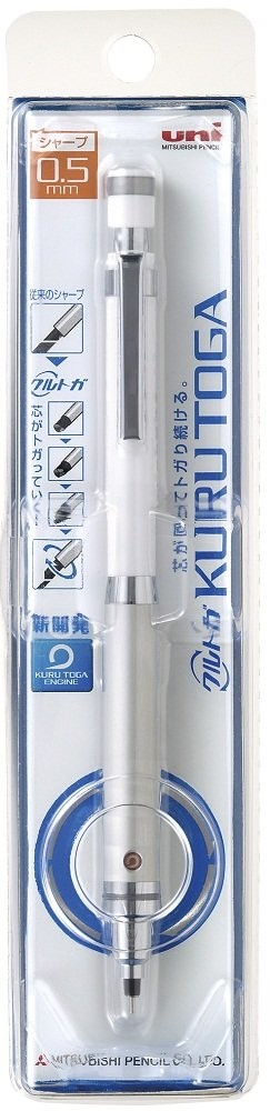 Uniball Kuru Toga High Grade Auto Lead Rotation Mechanical Pencil, 0.5 mm, Wh…