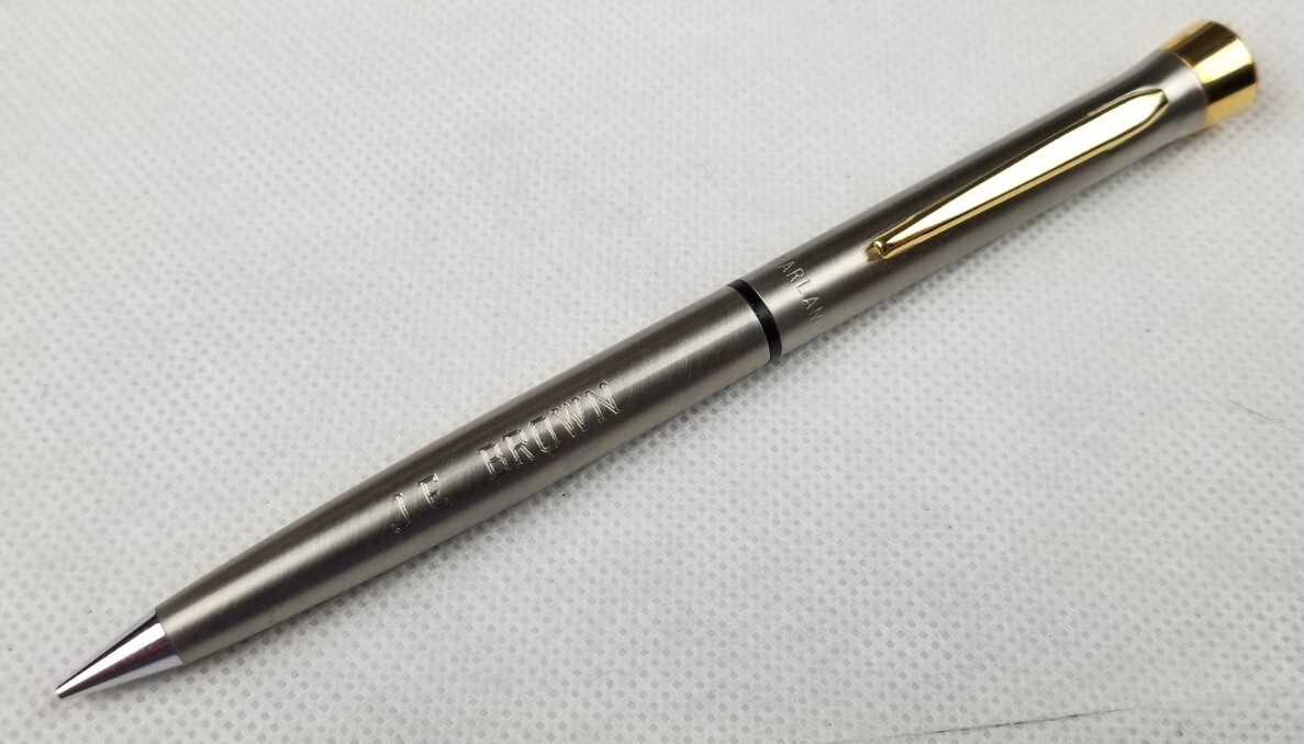 GARLAND Monogrammed J. E. Brown Chrome Mechanical Pencil With Box EUC