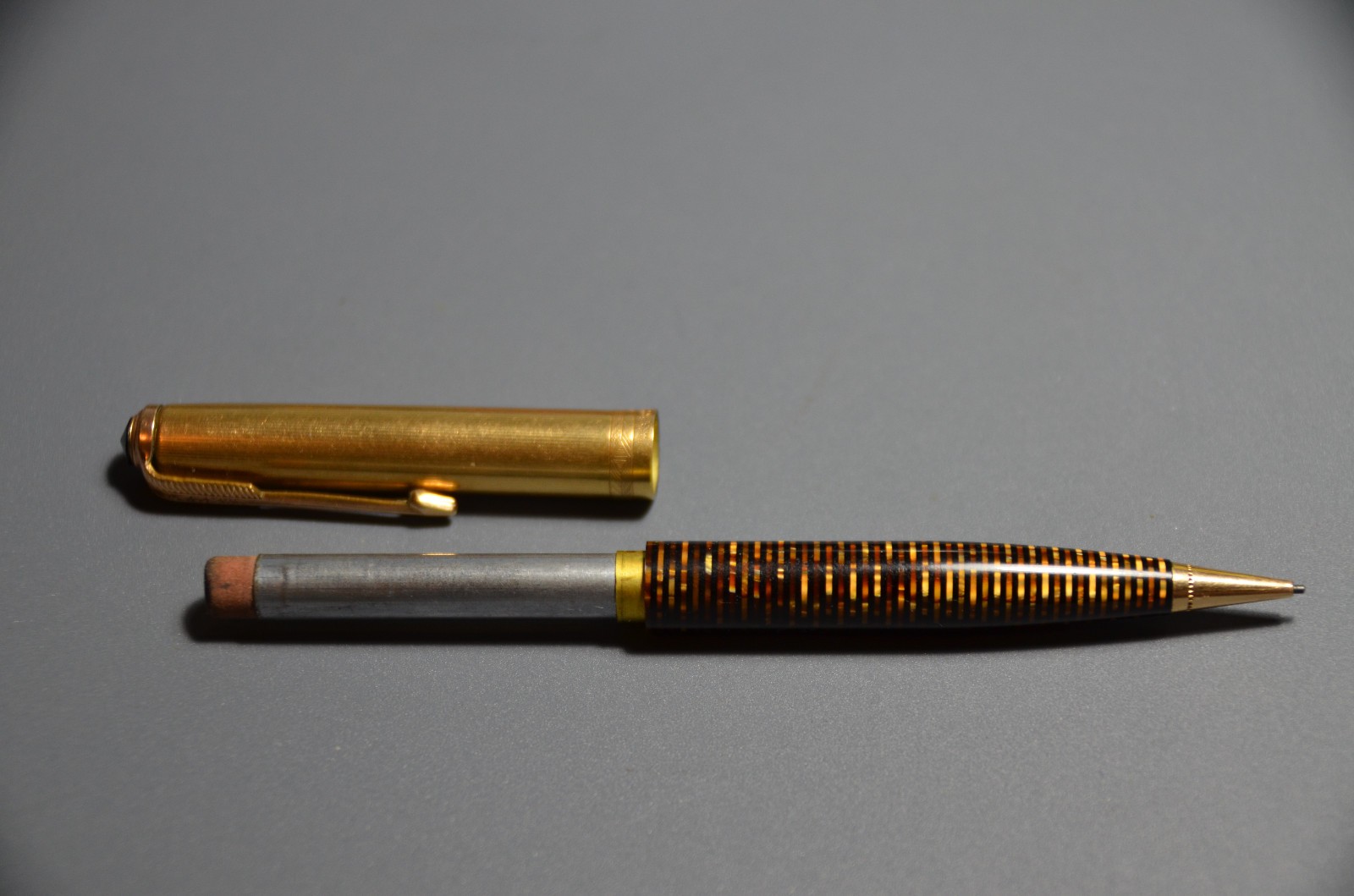 Rare Parker Imperial Vacumatic Pencil Gold Filled *Made in Canada, Golden Pearl