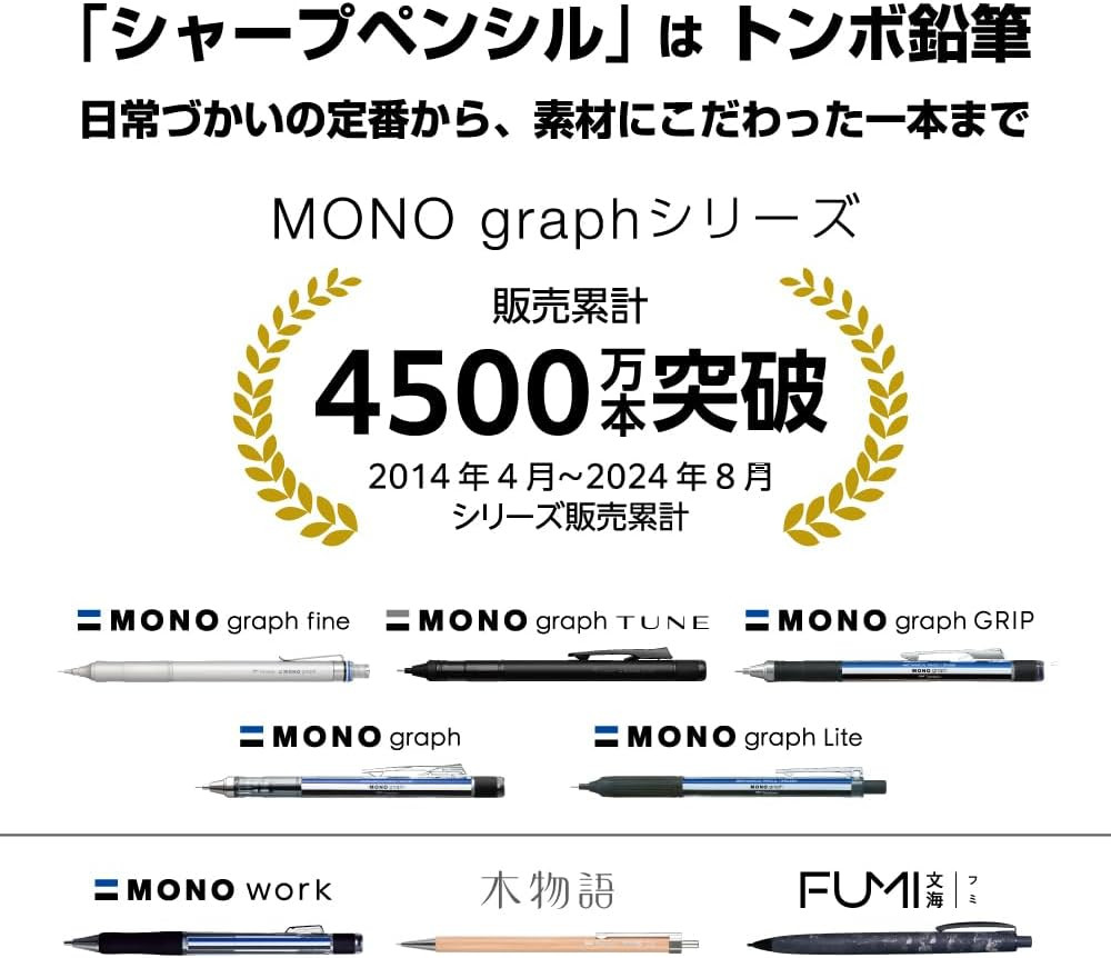 Tombow Mechanical Pencil MONO Monowork 1.3Mm Thick Core (Smoke), Ink Color-Black