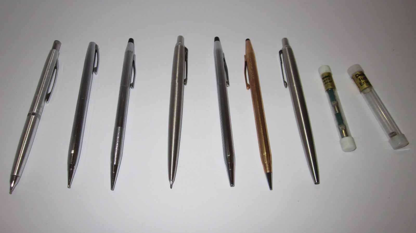 Vintage Mechanical Pencils and Pens lot of 7, Pental, Parker, Cross, Sheaffer
