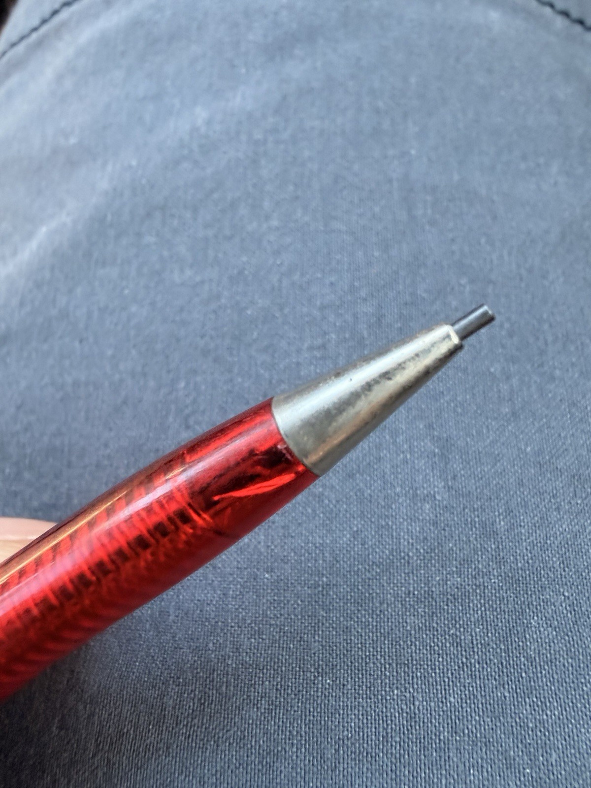 Vintage Scripto Classic Mechanical Pencil Translucent Red 1.1mm Twist Working