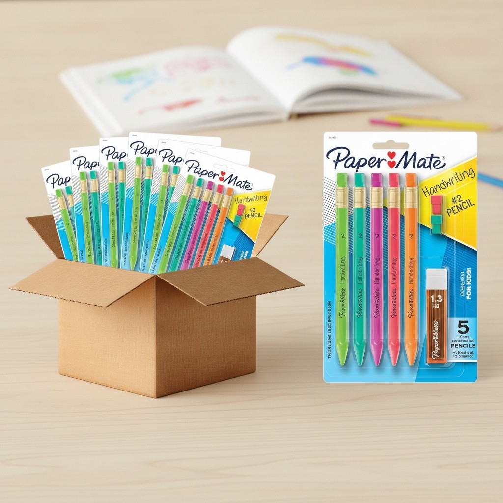Handwriting Triangular Pencils Set, 30 Count with Refills – Kids Writing Tools