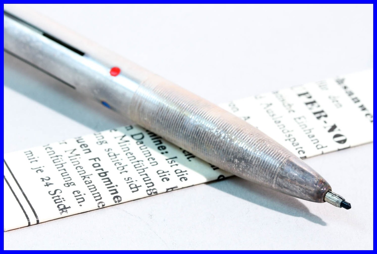 FEND SUPER NORMA 4 Color PENCIL silvered metal with Patina – 1950ies NOS w. box