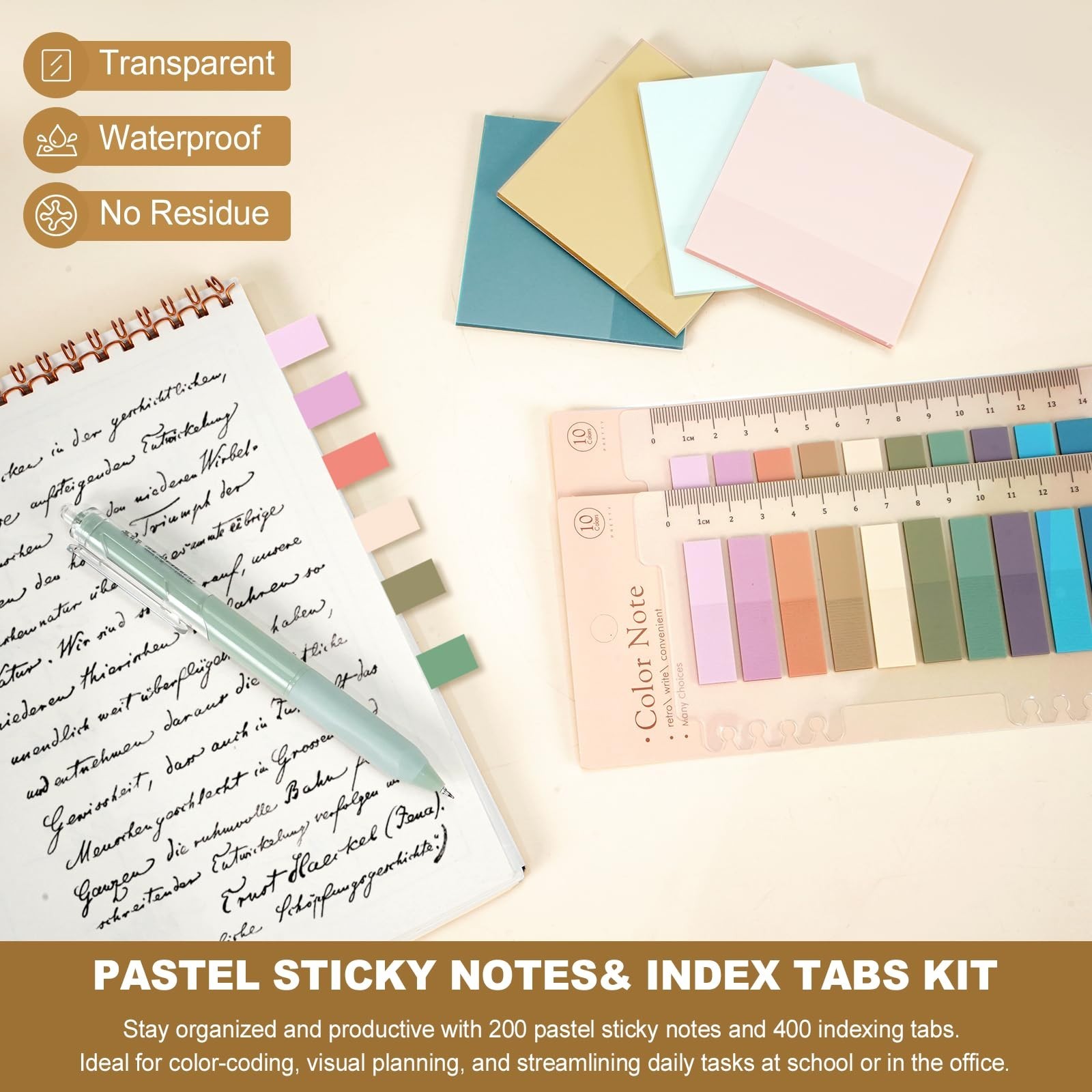 58 PCS Aesthetic School Supplies Set – Cute Pencil Case, Pastel Highlighters, Ge