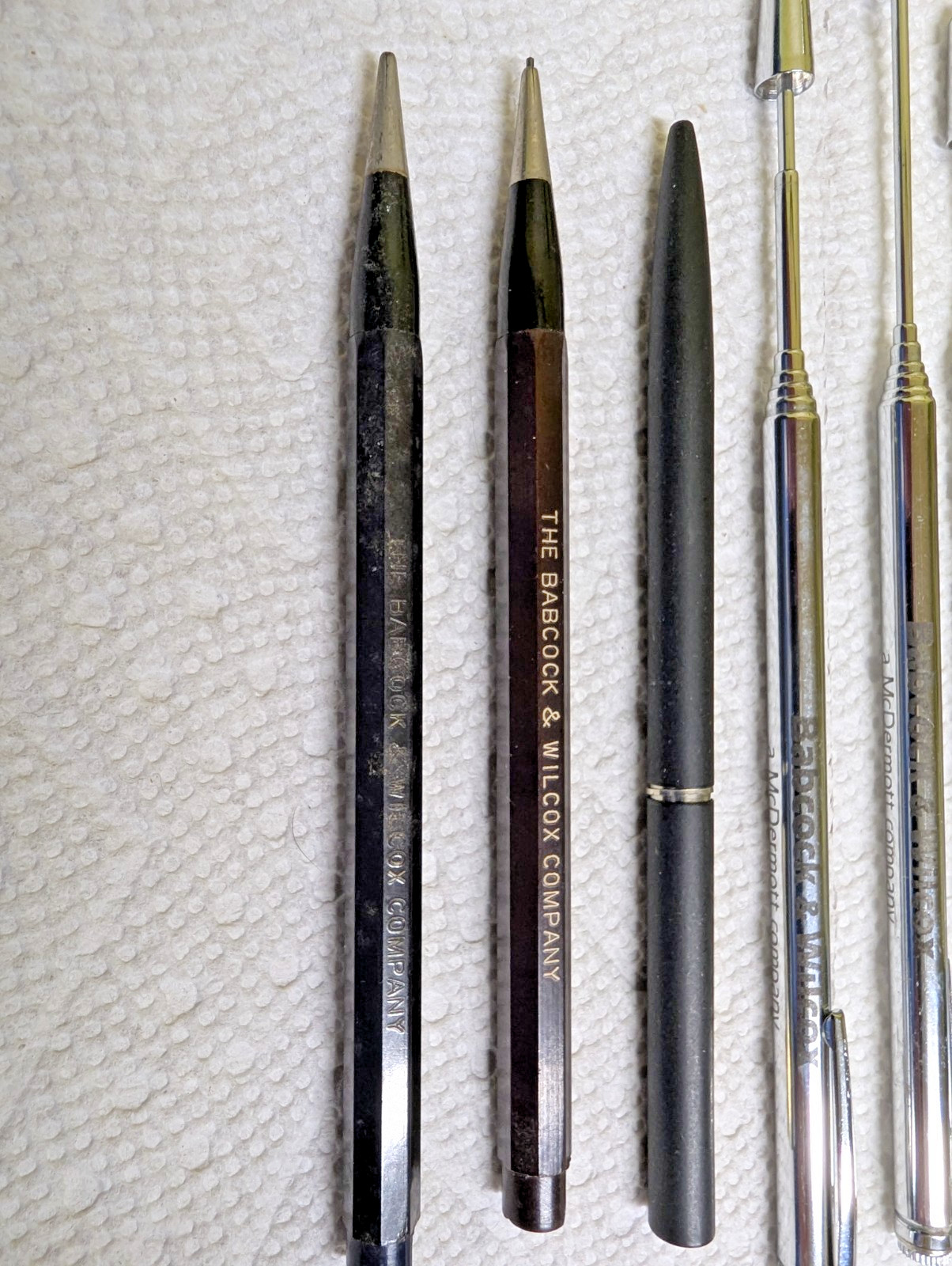 Babcock & Wilcox B&W Mechanical Pencil Pen Pointers Pen Light Variety Lot Vtg