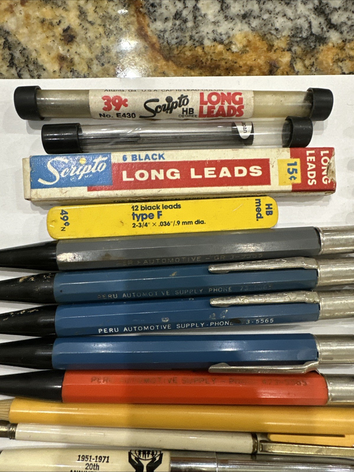 Autopoint Mechanical Pencils Oversize Advertisement Pens USA Elvis Pepsi Garland