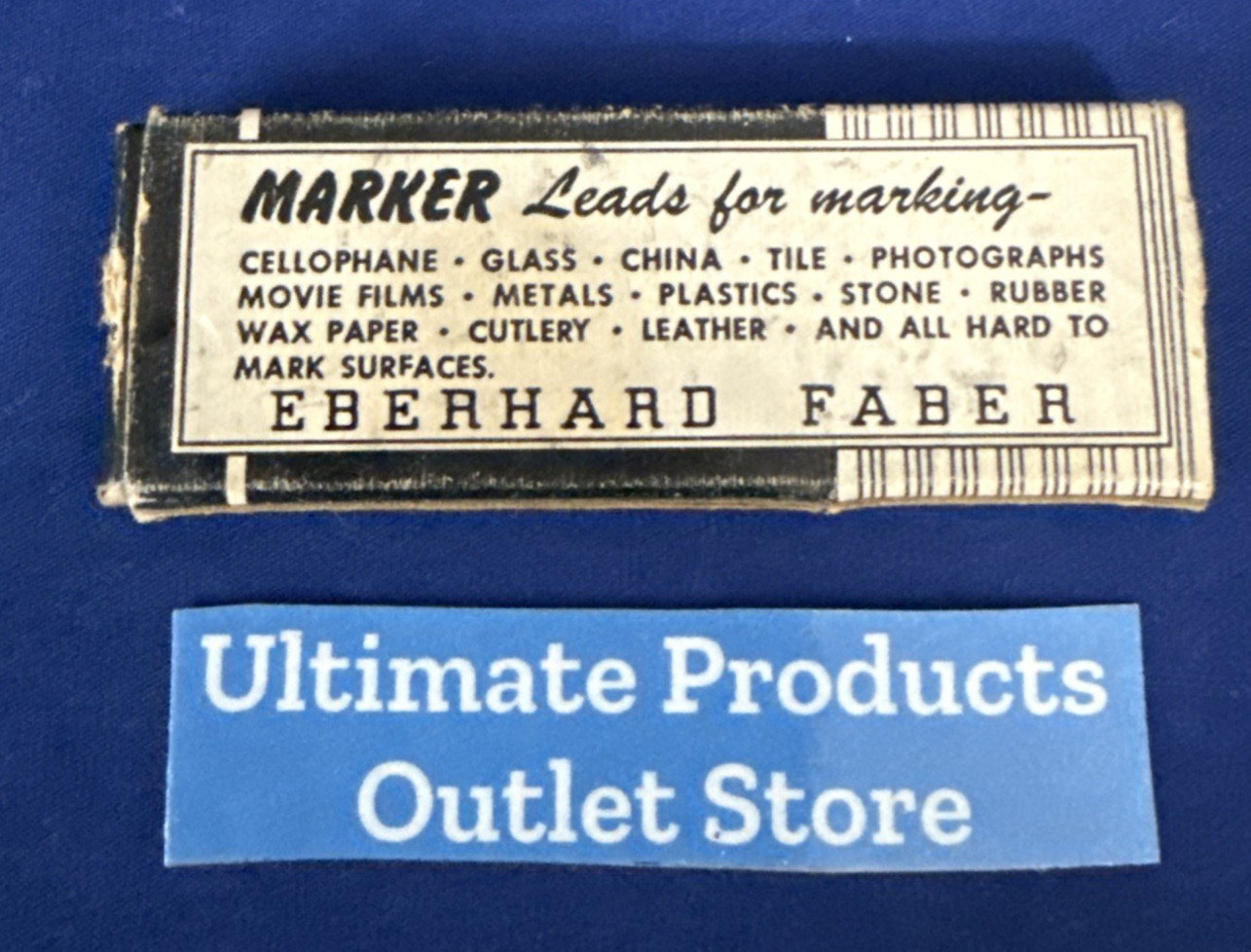 Eberhard Faber Writing Marker Black (1589) Leads Mark Any Surface Vintage
