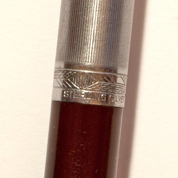 Parker 51 Heritage Cordovan Brown Sterling Silver Cap Mechanical Pencil 1940 9mm