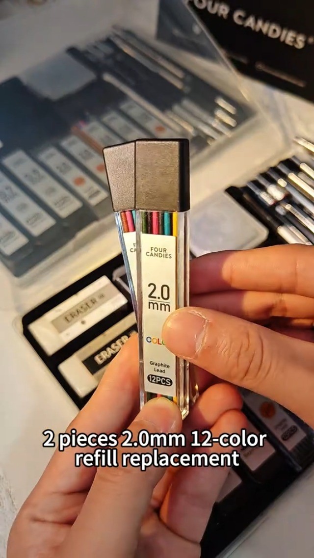 27PCS Mechanical Pencil Set with Case, 0.3-0.9mm Pencils & 552 Lead Refills, Art