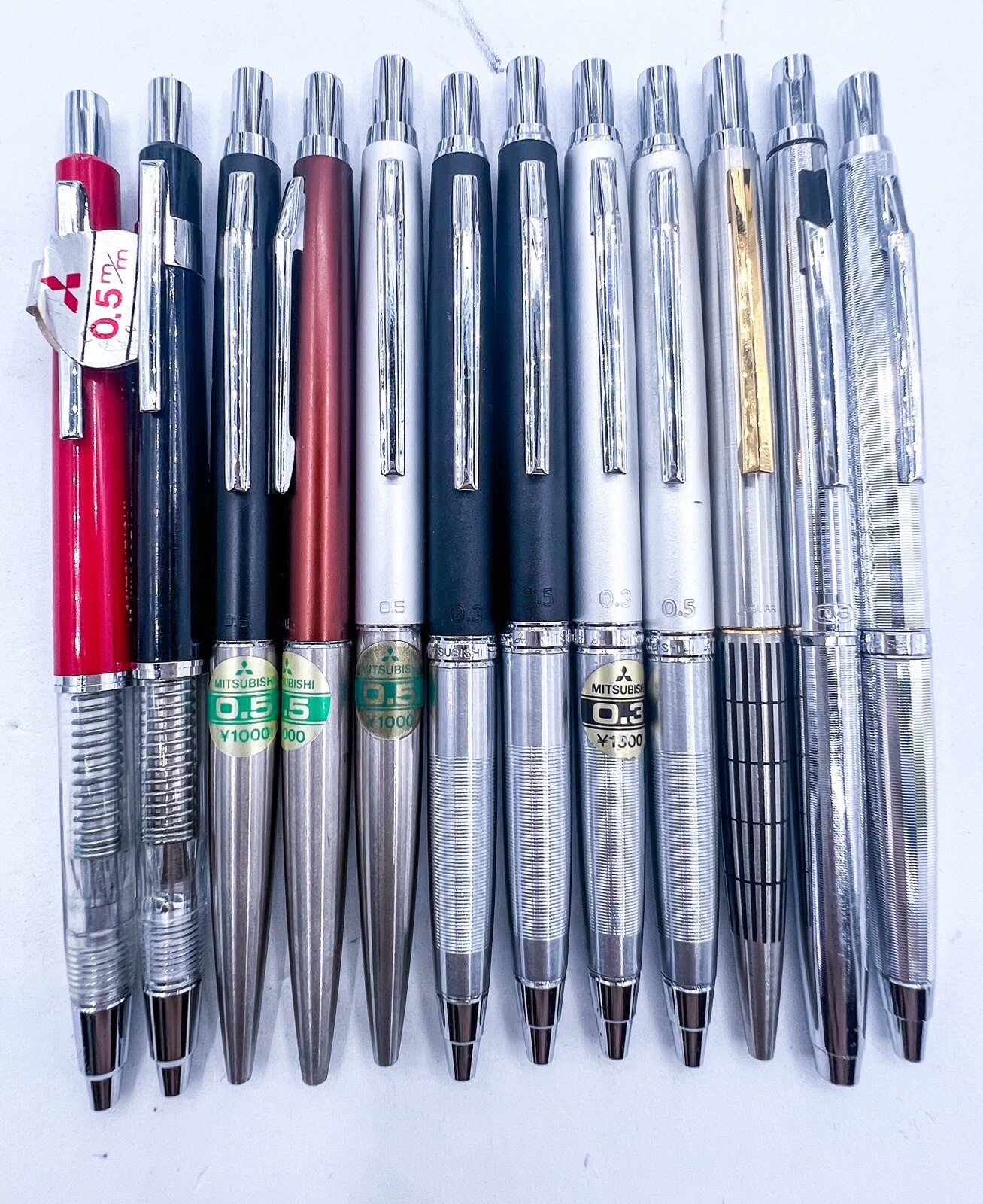 Mitsubishi Jaguar & Double Push Knock Mechanical Pencil 21pcs With Box