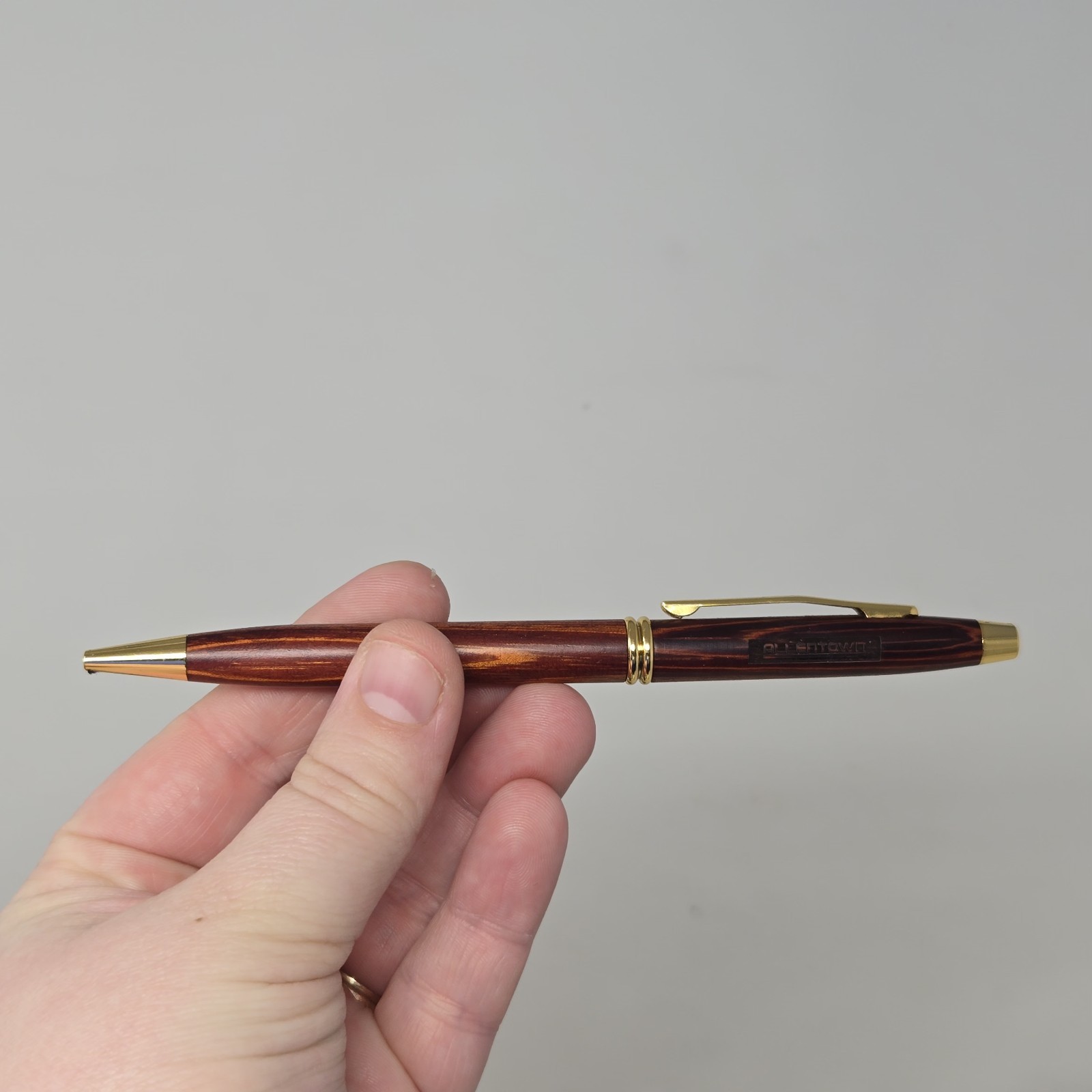 VTG Allentown PA Rosewood Wooden Mechanical Pencil Executive Desk Set W Case