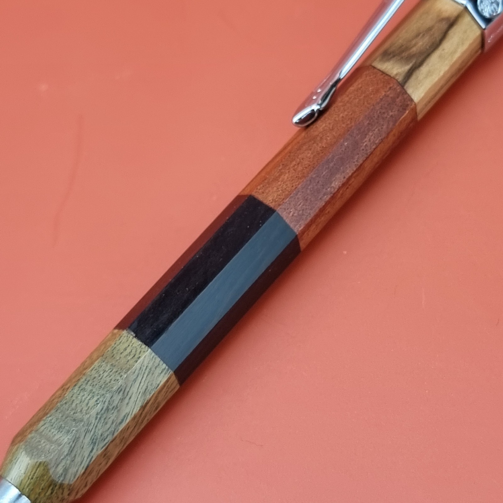 Hand Crafted Pentel PG5 Mechanical Pencil with Octagonal Wood Barrel