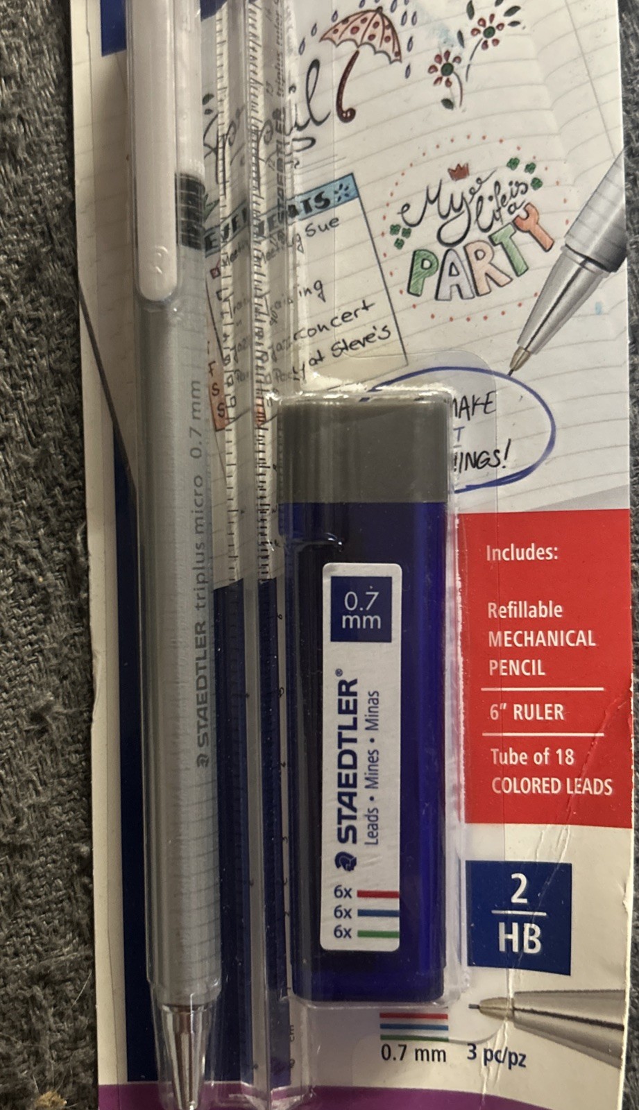 staedtler triplus micro mechanical pencil set 3 pc
