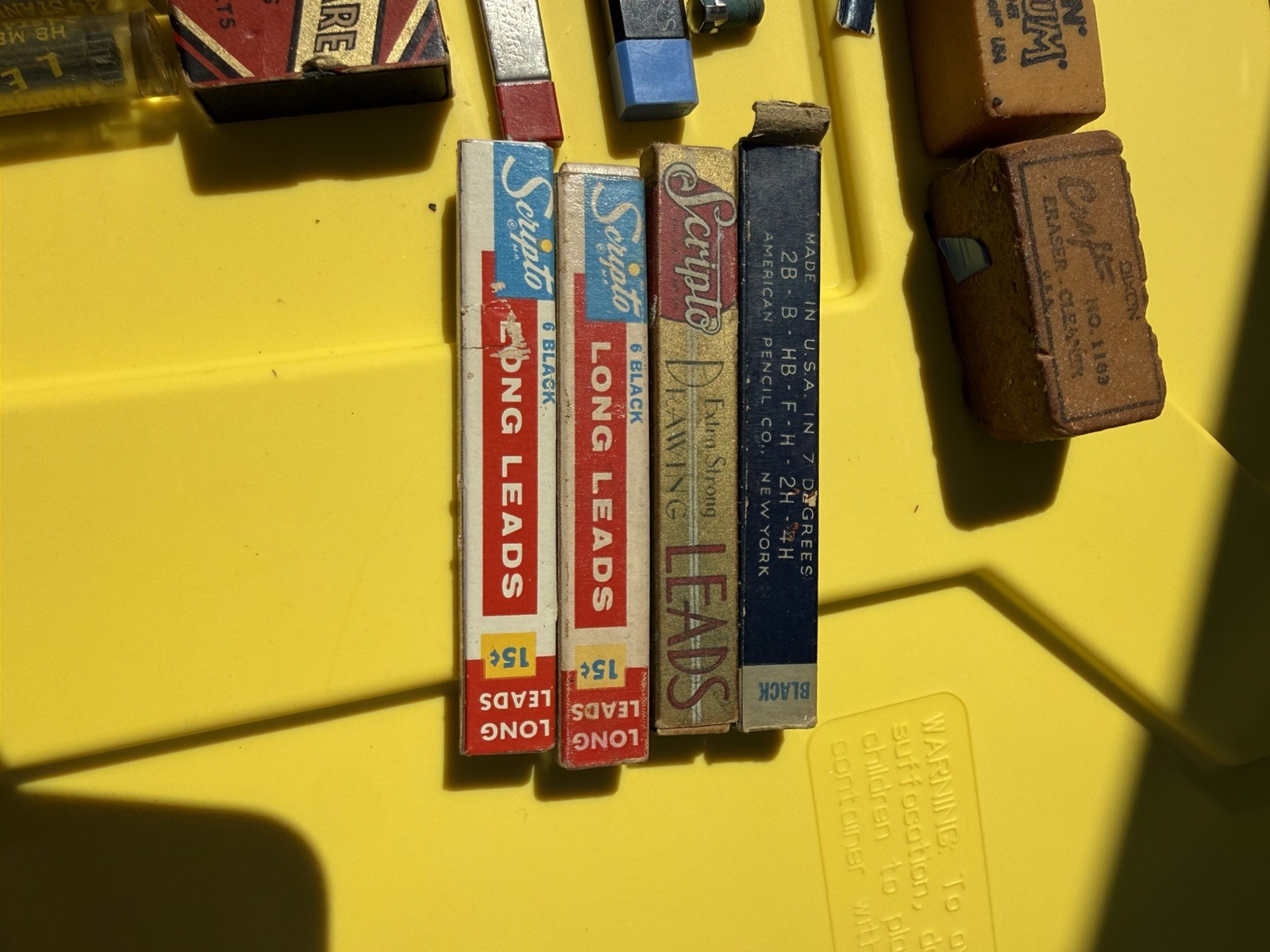 Vtg Lot Mechanical Pencil Red Black Blue Replacement Leads Blaisdell Autopoint