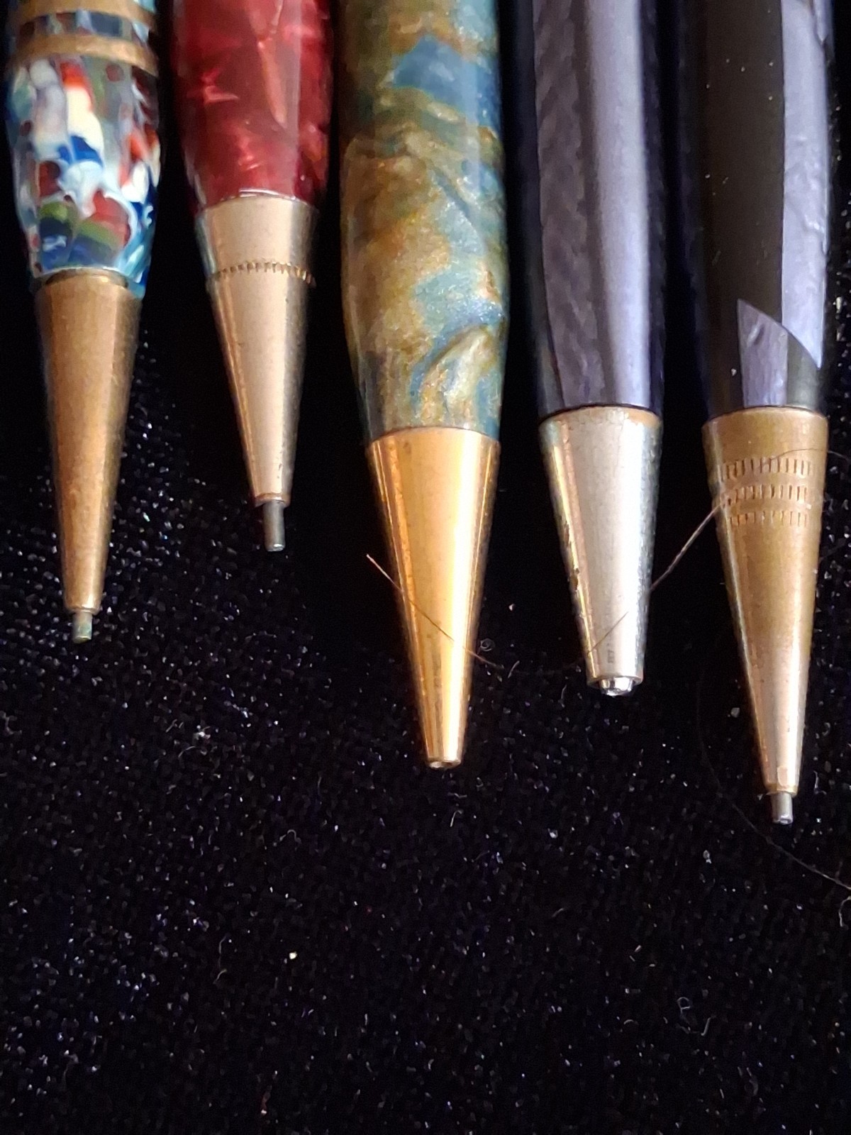 Vintage Celluloid Marbled MCM Mechanical Pencil Lot 11