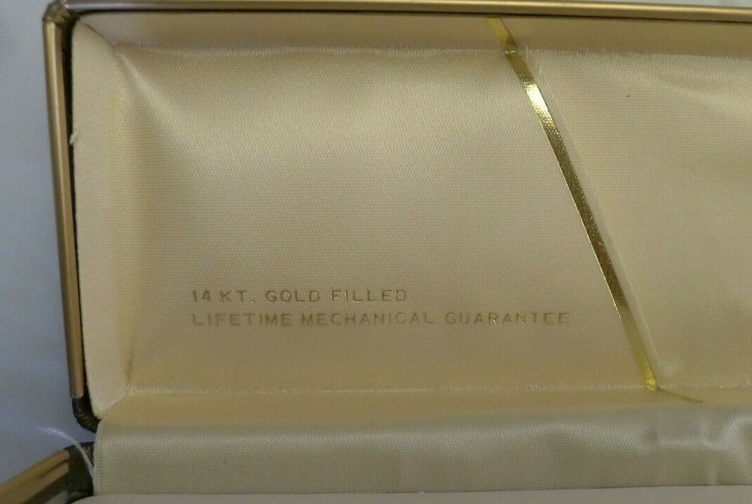 Cross 14 KT Gold Filled Hinged Case & Manual, 1970’s – NO Pen or Pencil