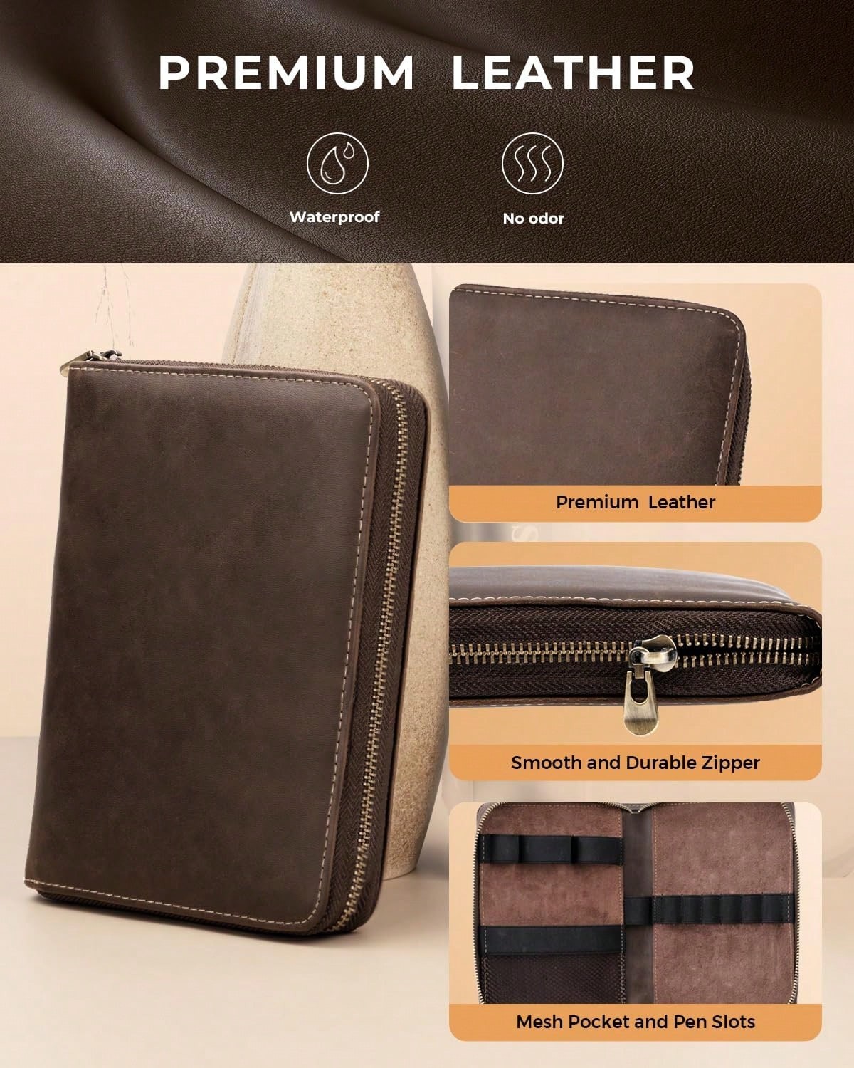 New ProArt Drafting Set 0.5 0.7 0.9 2.0mm Leads Leather Case Professional Art