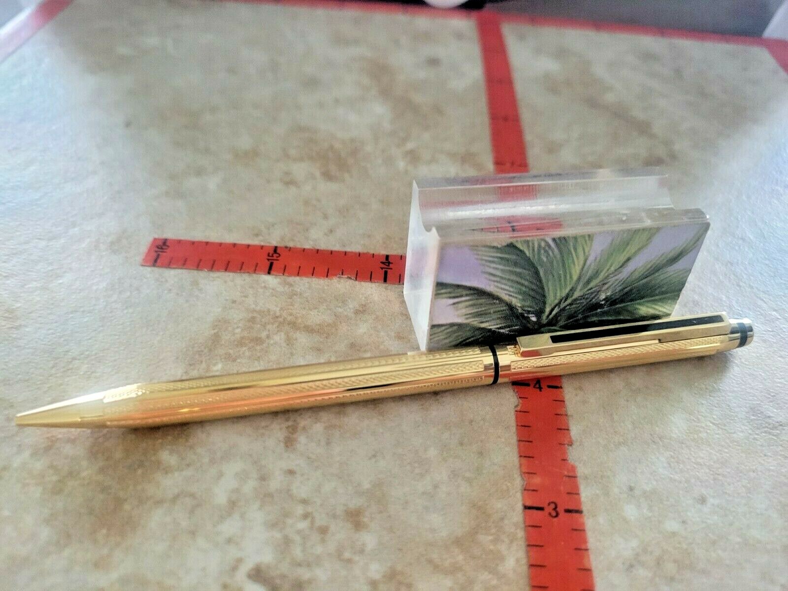 CROSS SIGNATURE weave DIAMOND-CUT 22KT ELECTROPLATE GOLD 0.5MM MECHANICAL PENCIL