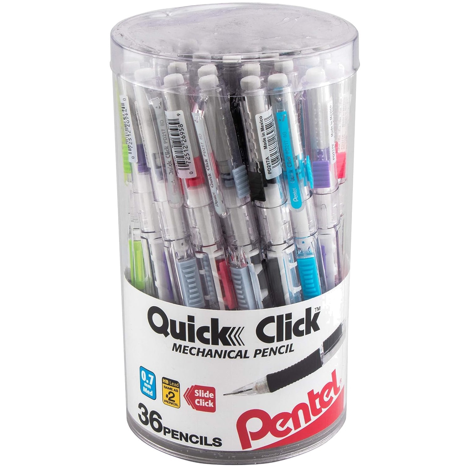 Quick Click Mechanical Pencil, 0.7mm Med Line, Can