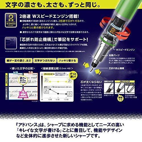 uni Kuru Toga Advance – Auto Lead Rotating Mechanical Pencil, 0.5mm (White)