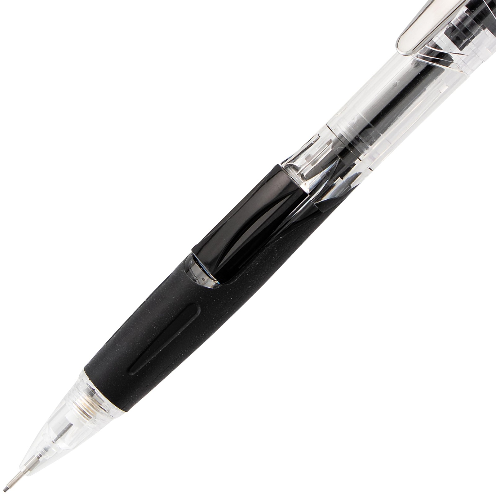 Pentel Twist Erase Click Mechanical Pencils 12 Pack 0.5mm Black with Eraser