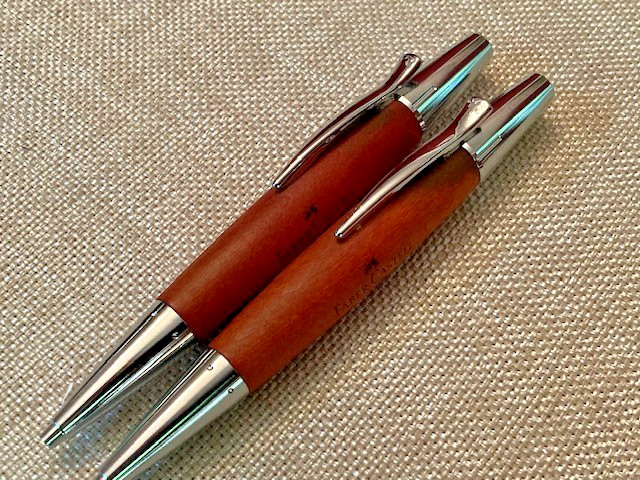 Faber Castell Pencil & Pen SET Emotion Chrome Pear Wood Brown New (w/flaw)