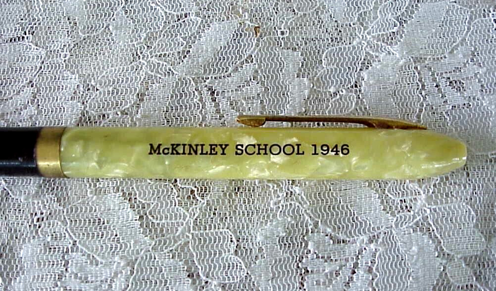 Vintage Mechanical Pencil McKinley School 1946 Bakelite/Celluloid? Works RARE