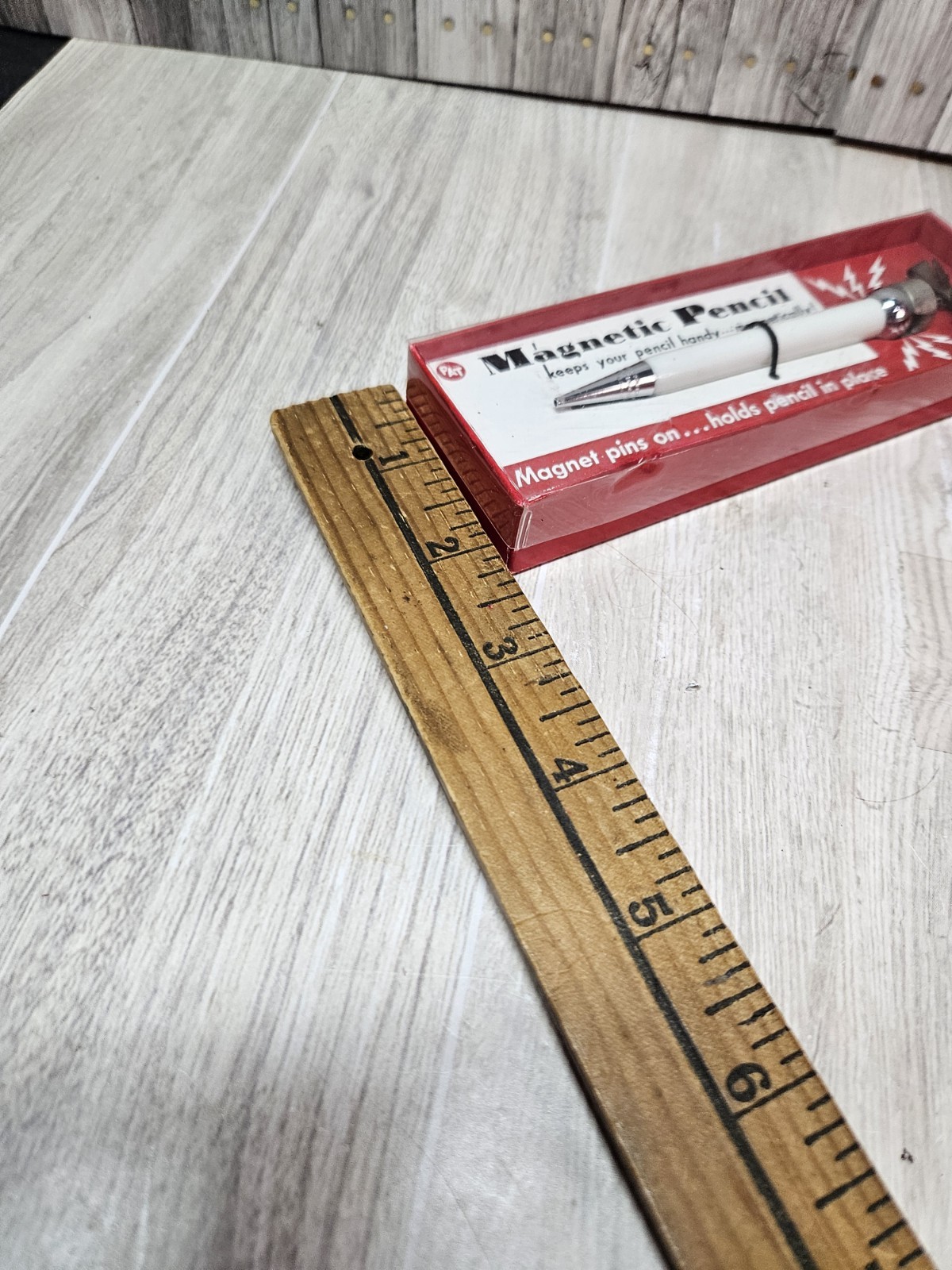 Vintage PAT Magnetic Mechanical Pencil Desk Clip Holder w/ Box Instructions…