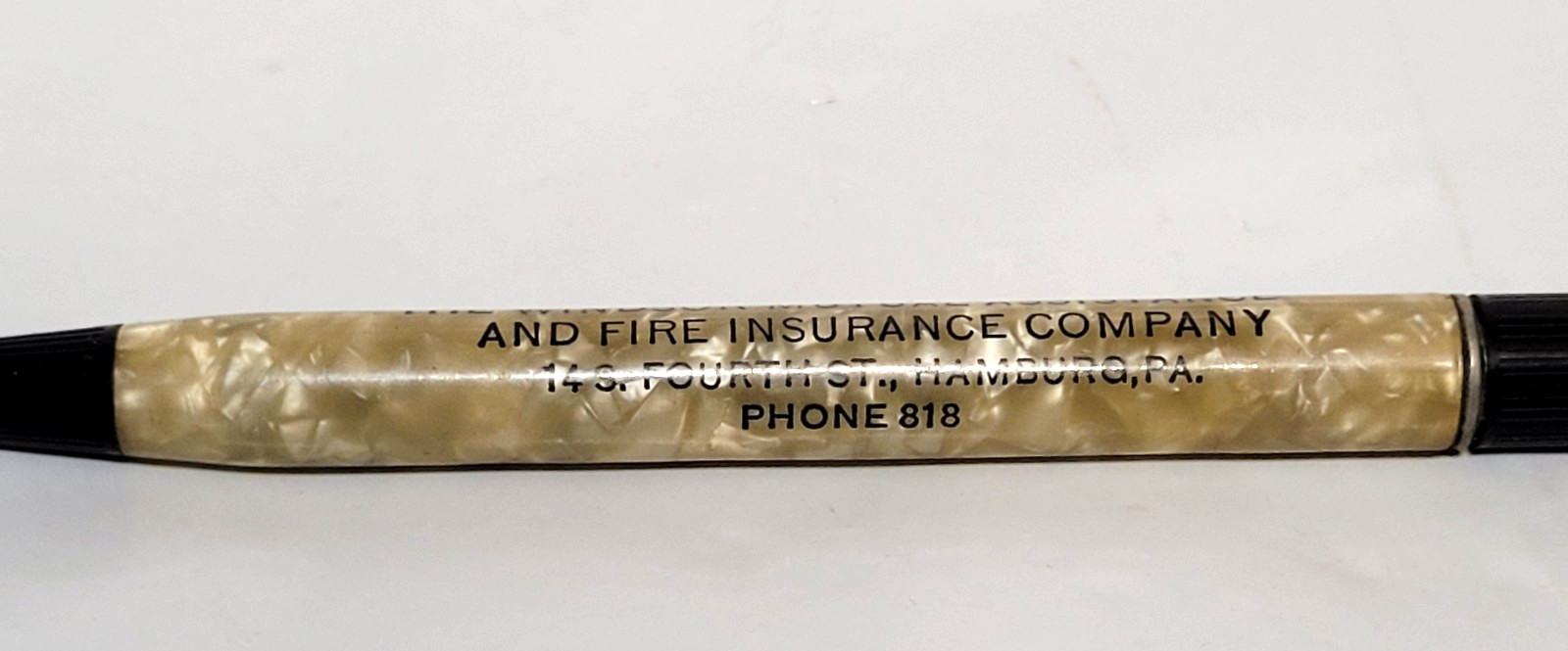 RARE Windsor Mutual Assistance & Fire Insurance, Hamburg, Pa. Mechanical Pencil