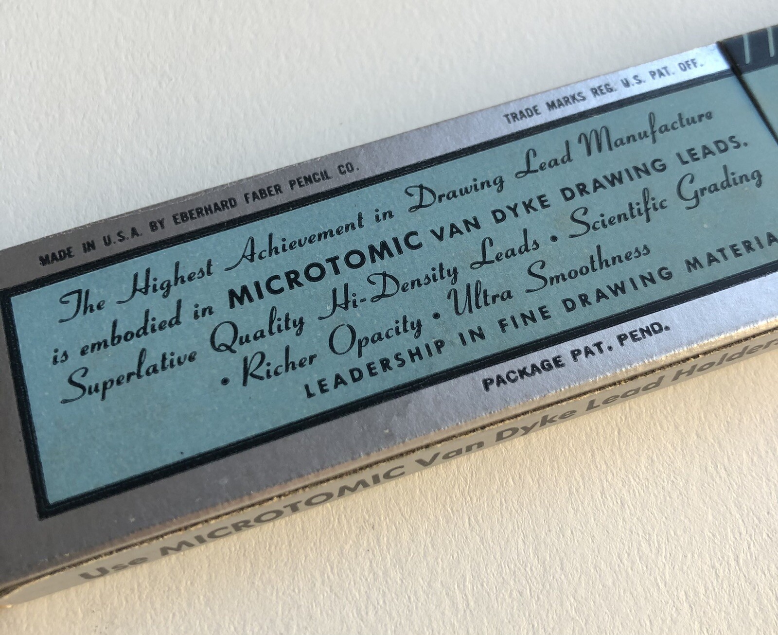 Vintage Eberhard Faber Microtomic 6100 4H 2mm Mechanical Artist Pencil 6pk Lead
