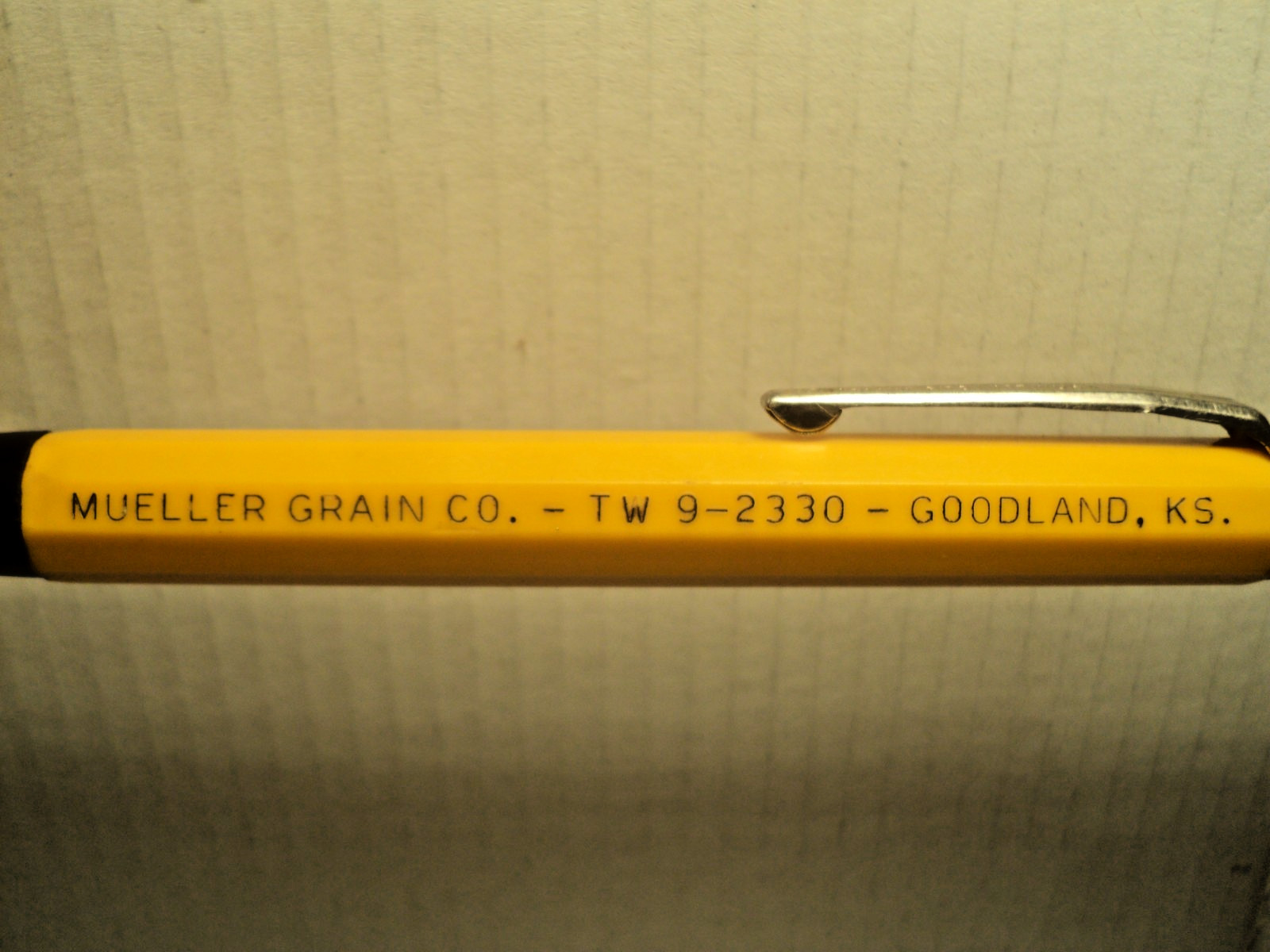 Vintage Autopoint Mechanical Pencil Mueller Grain Co Goodland KS 5-3/4″ Long