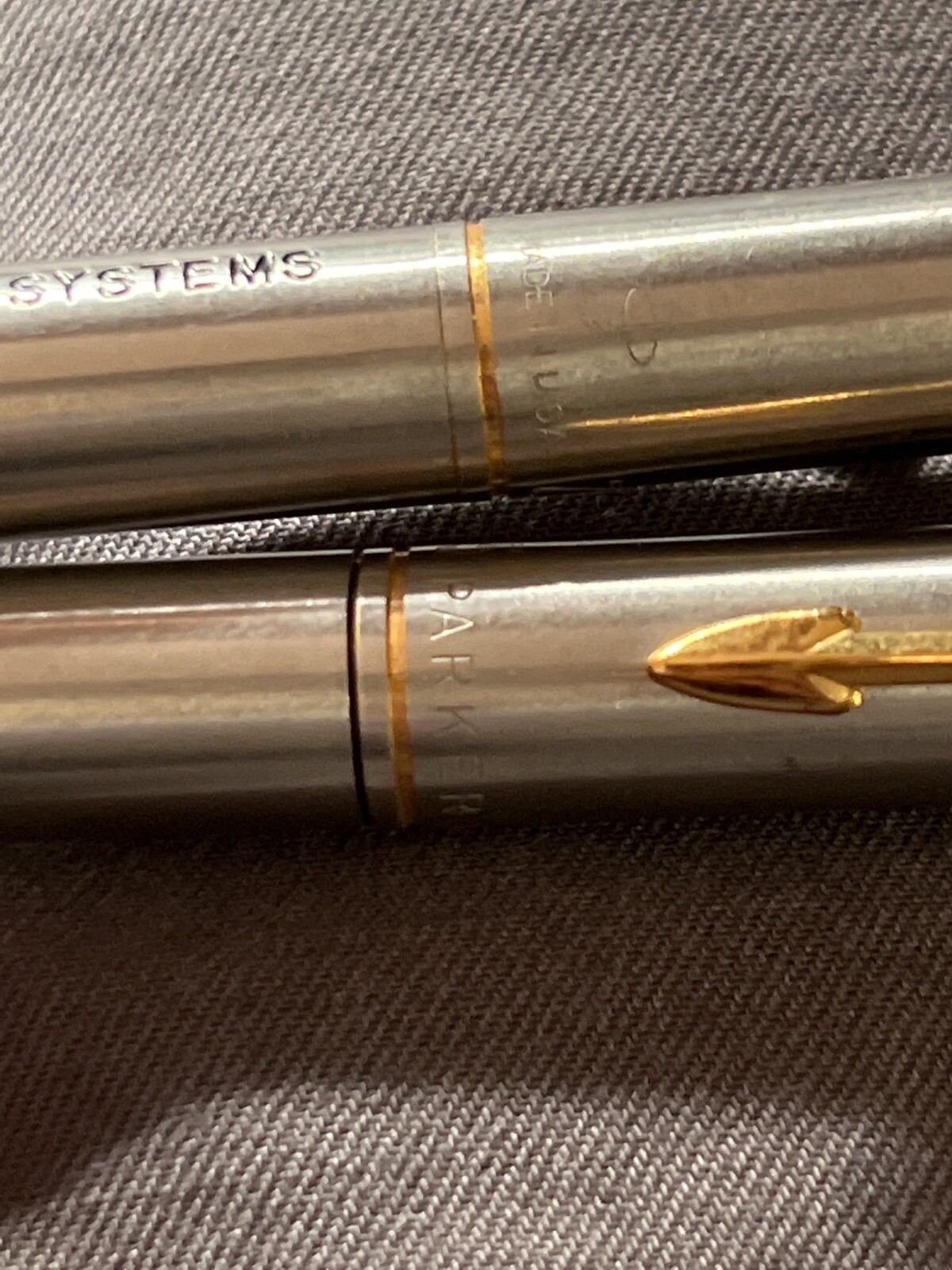 Parker 75 mechanical pencils (2)silver plated Metal “Hobart Arc Welding Systems”