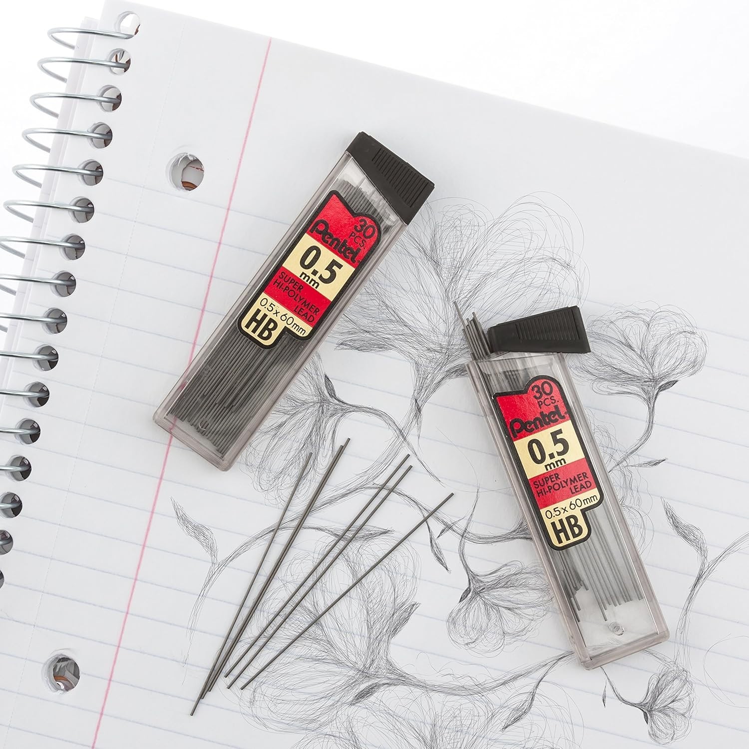 Ultimate 180 Pack of 0.5mm HB Pencil Refills – Strong, Clear, and Eco-Friendly