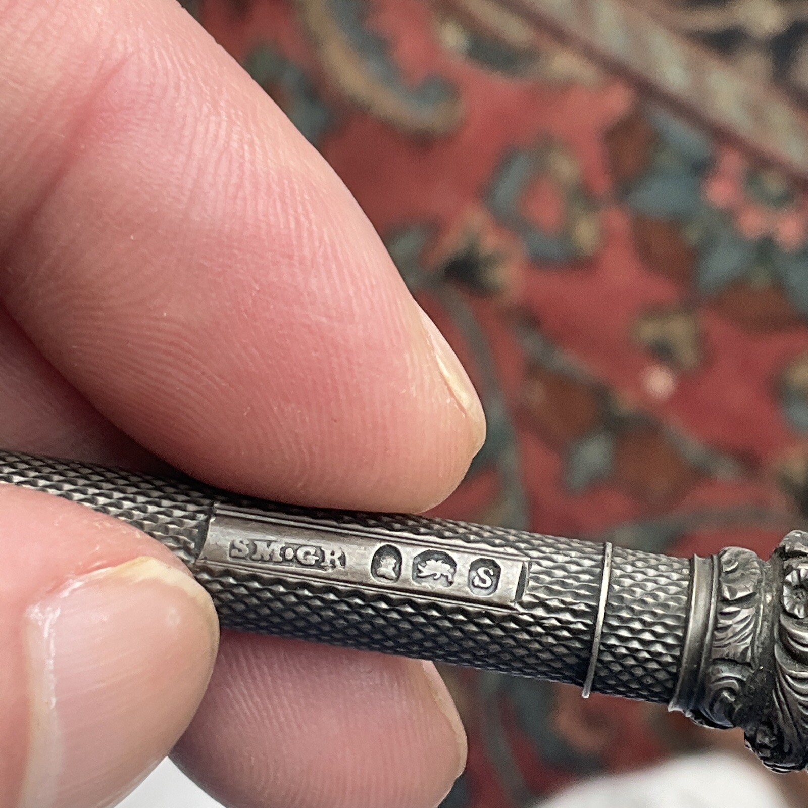 Antique Sampson & Mordan Sterling Silver Retractable Pencil Date Mark 1833