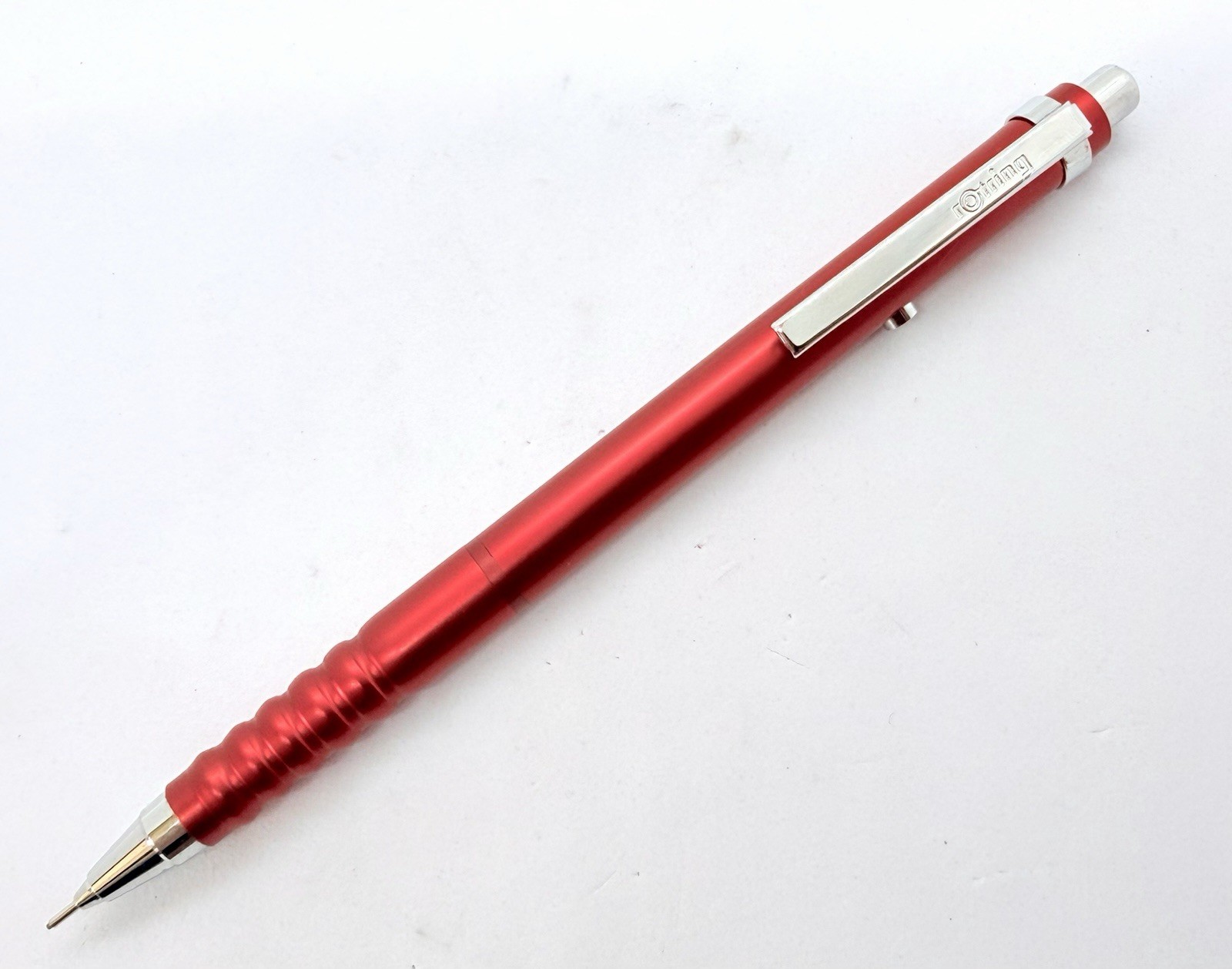 NOS Rotring 502 180 Red Tikky Metallic Metal Double Push mechanical pencil Box