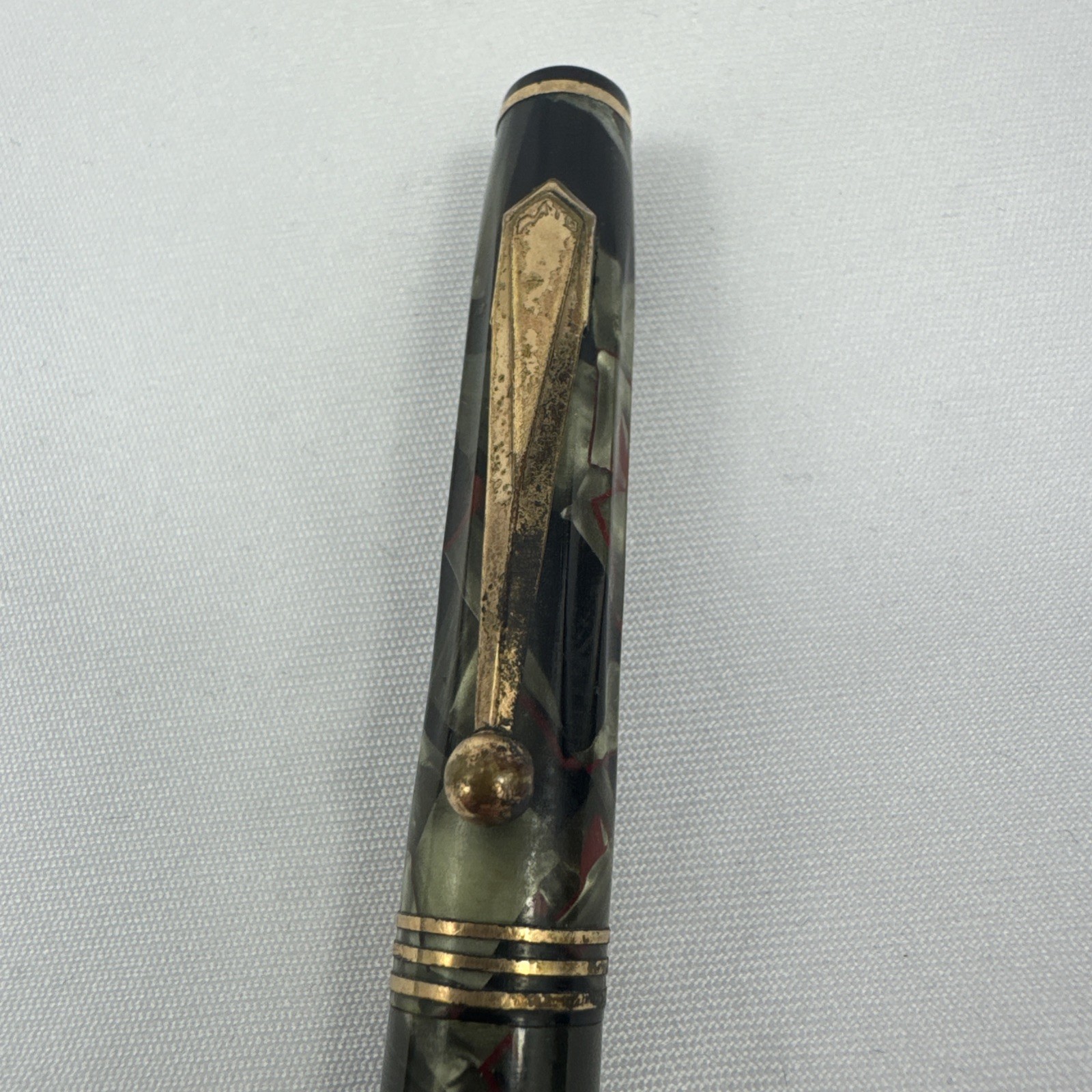 Vintage PARKETTE Made By Parker Mechanical Pen Marbeled Rare Writing Instrument