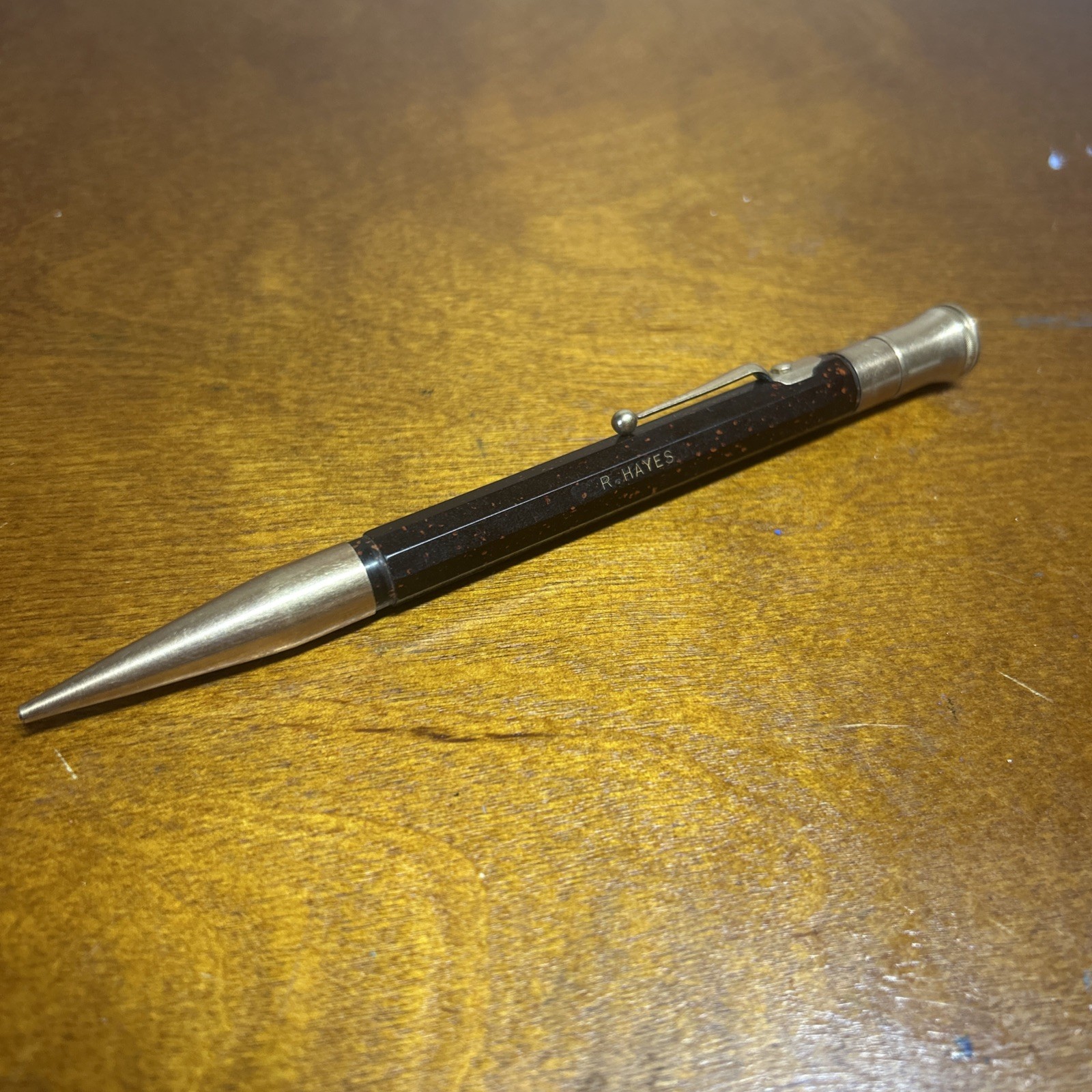 Vtg Autopoint Bell Top 14K Brown Gold Filled Palmer Match Co. Mechanical Pencil