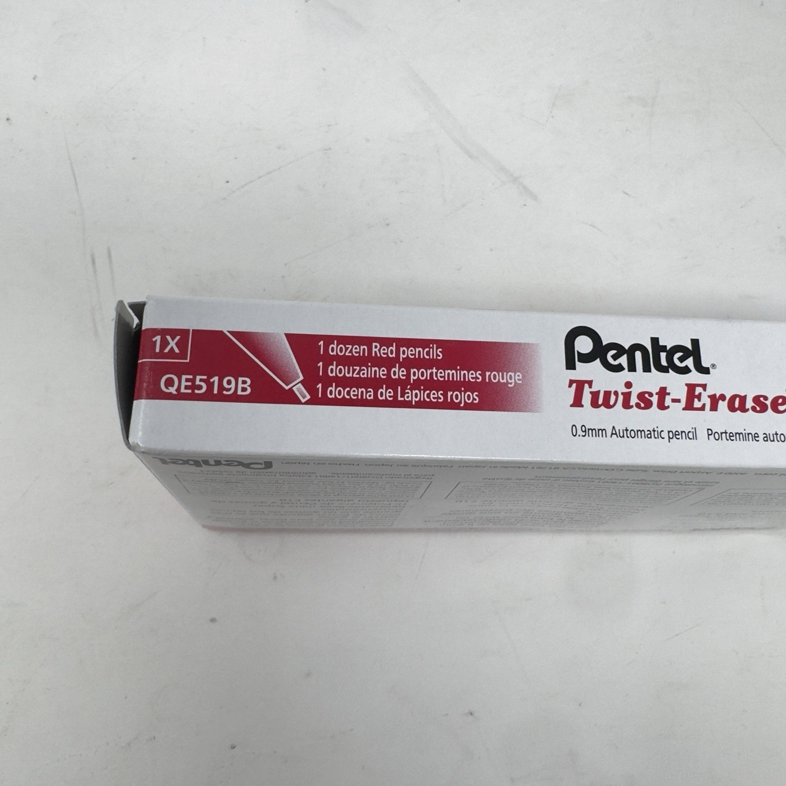 Pentel Twist-Erase III Mechanical Pencils 0.9mm – 12 Red Barrels Brand New