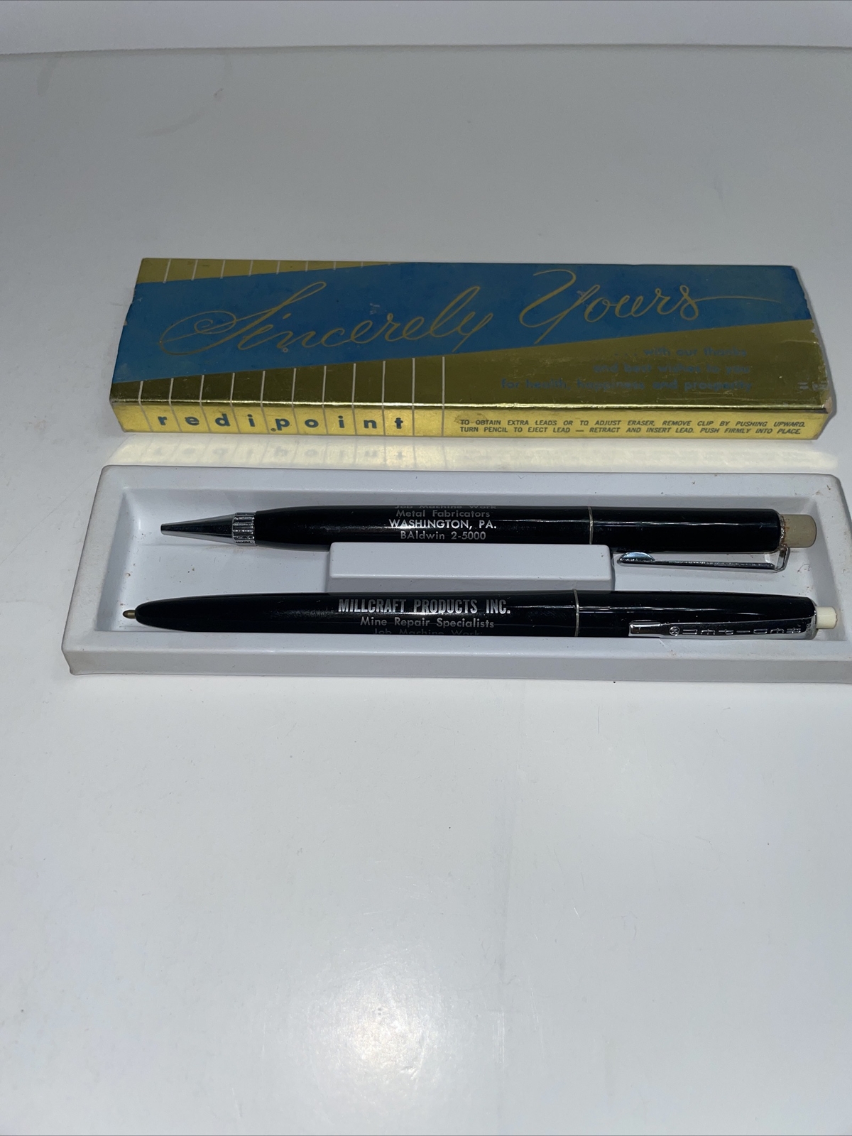 1970s Vintage Redipoint Pen & Pencil set