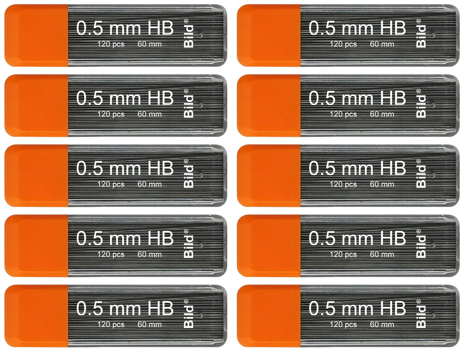 Premium 1200 leads of 0.5mm Mechanical Pencil Lead Refills (HB Mega, 0.5 mm)